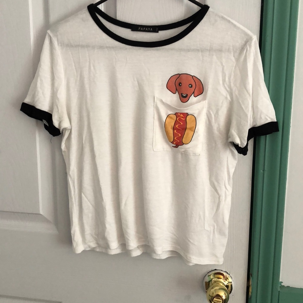 Papaya “hot dog” shirt